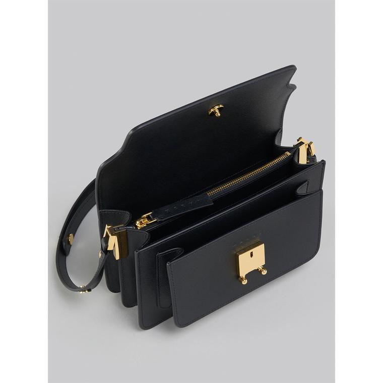 MARNI Saffiano Trunk Bag EW, Sort